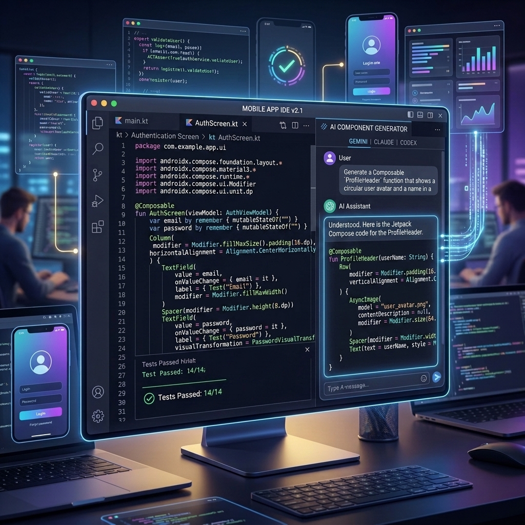 AI Development Workflow Illustration